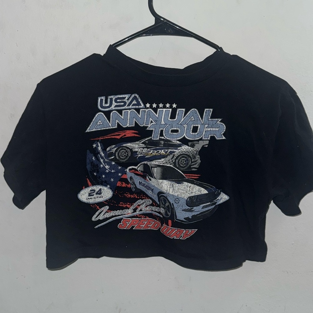 Extea short Crop top with car theme